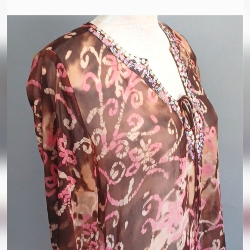 Sheer Beach Cover up Size L